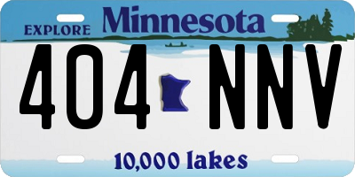 MN license plate 404NNV