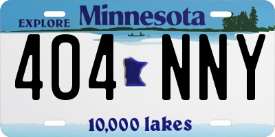MN license plate 404NNY
