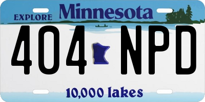MN license plate 404NPD