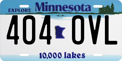 MN license plate 404OVL