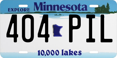 MN license plate 404PIL