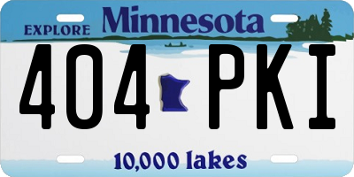 MN license plate 404PKI