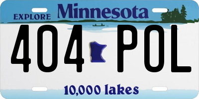 MN license plate 404POL