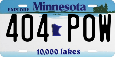 MN license plate 404POW