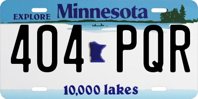 MN license plate 404PQR
