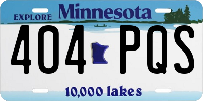MN license plate 404PQS