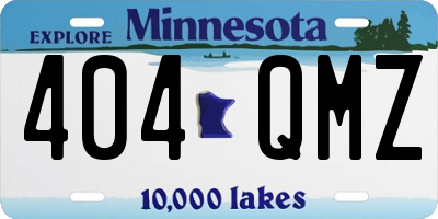 MN license plate 404QMZ