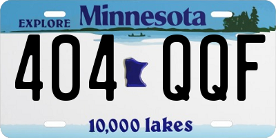 MN license plate 404QQF