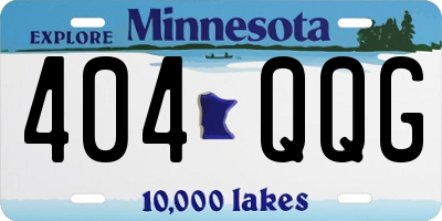 MN license plate 404QQG