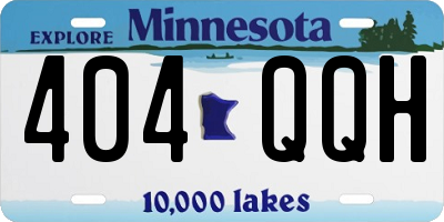 MN license plate 404QQH