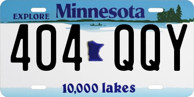 MN license plate 404QQY