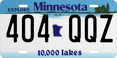 MN license plate 404QQZ
