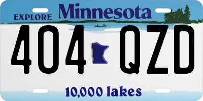 MN license plate 404QZD