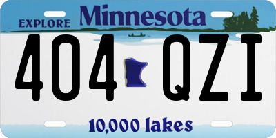 MN license plate 404QZI