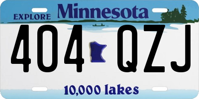 MN license plate 404QZJ