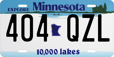 MN license plate 404QZL