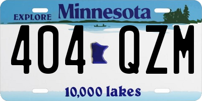 MN license plate 404QZM