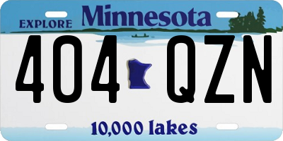 MN license plate 404QZN