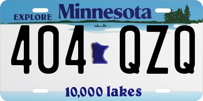MN license plate 404QZQ