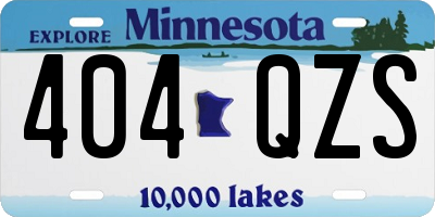 MN license plate 404QZS