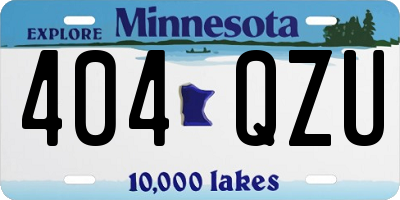 MN license plate 404QZU