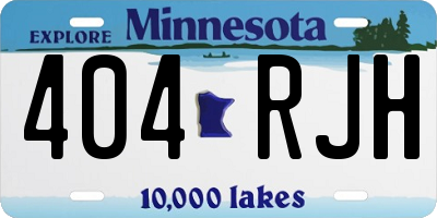 MN license plate 404RJH