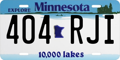 MN license plate 404RJI