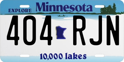 MN license plate 404RJN