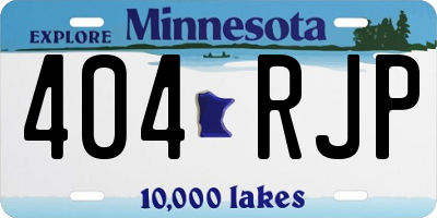 MN license plate 404RJP
