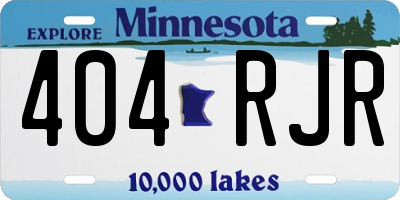 MN license plate 404RJR