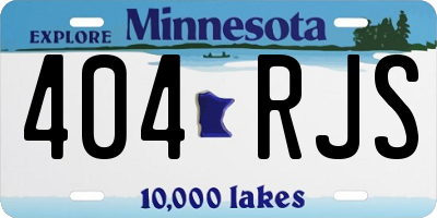 MN license plate 404RJS