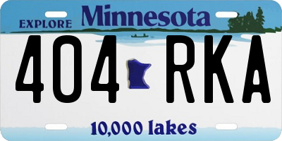 MN license plate 404RKA