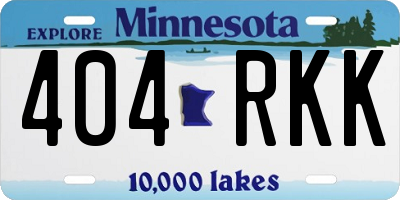 MN license plate 404RKK