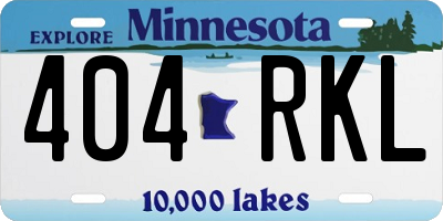 MN license plate 404RKL