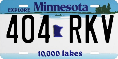 MN license plate 404RKV
