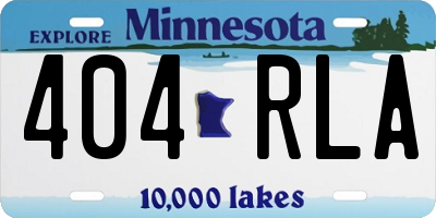 MN license plate 404RLA