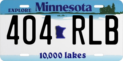 MN license plate 404RLB