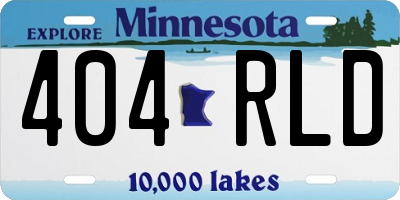 MN license plate 404RLD