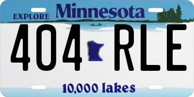 MN license plate 404RLE