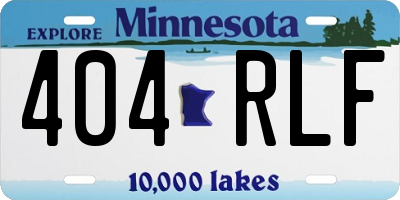 MN license plate 404RLF