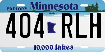 MN license plate 404RLH