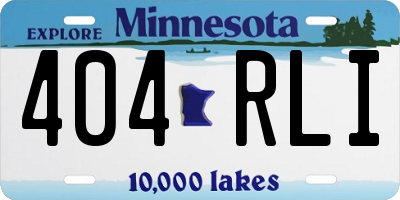 MN license plate 404RLI