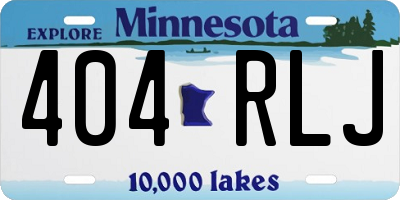 MN license plate 404RLJ