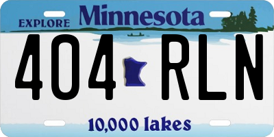 MN license plate 404RLN