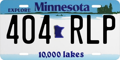 MN license plate 404RLP