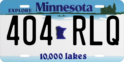 MN license plate 404RLQ