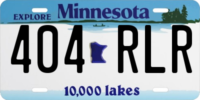 MN license plate 404RLR
