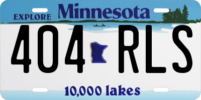 MN license plate 404RLS