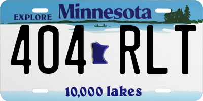 MN license plate 404RLT