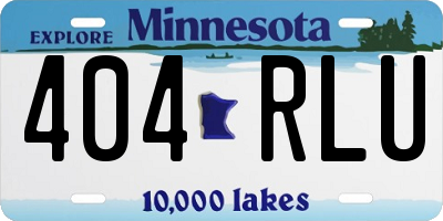 MN license plate 404RLU
